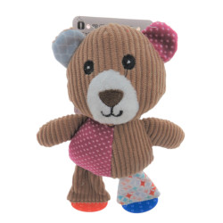 Nilak bruine teddybeer knuffel, met TPR voetjes, 19 cm, voor puppy Flamingo FL-521900 Pluche voor honden