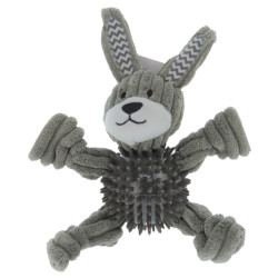 Flamingo Grey Gommy rabbit toy, with TPR pimpled ball, 25 cm, for dogs Plush for dog