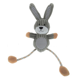 Flamingo Grey Gommy rabbit toy, with rope legs, 45 cm, for dogs Plush for dog