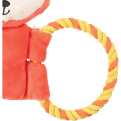 zolux Peluche maxou corde 18 cm orange jouet pour chiots Peluche pour chien