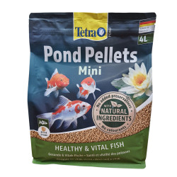 Tetra Pond Pellets mini 2-4 mm, 4 liter bag 1050 g, TETRA for ornamental fish in garden ponds pond food
