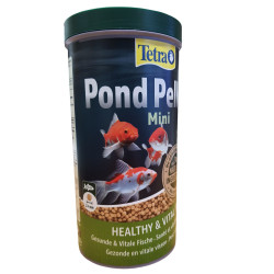Tetra Pond Pellets mini 2-4 mm, vaso da 1 litro 260 g, TETRA per pesci ornamentali in laghetti da giardino ZO-151918 cibo per...
