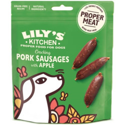 Lily's Kitchen Pork and apple sausage treat for dogs 70g, Lily's Kitchen Dog treat