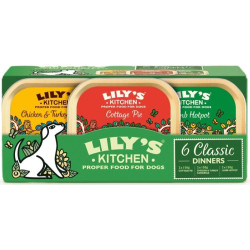 Lily's Kitchen pack of 6x150g dog pâté, Lily's Kitchen Paté and sliced dog food