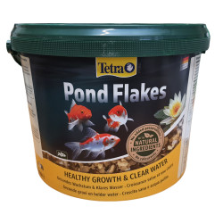 Pond Flakes Balde de 10 litros, 1,8 kg de alimento flutuante para peixes de lago ZO-172012 comida de lago