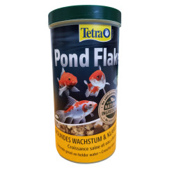 Pond Flakes Pote de 1 litro, 180 g de alimento flutuante para peixes ornamentais ZO-760790 comida de lago