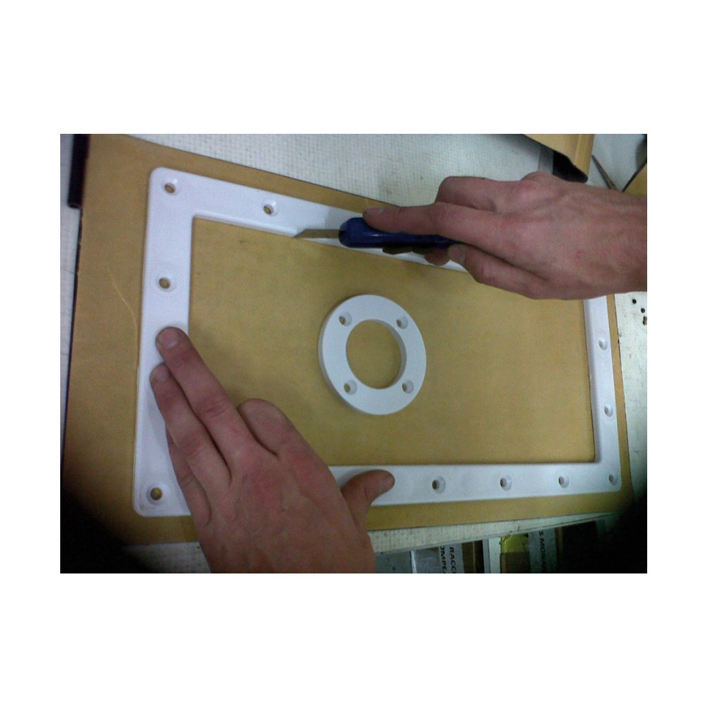 jardiboutique Kit of 4 self-adhesive gasket sheets for swimming pool liner seals. skimmer seal