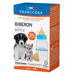 Francodex Bottiglia Baby Bottiglia 120 ml Per Cuccioli e Gattini FR-170401 Biberon