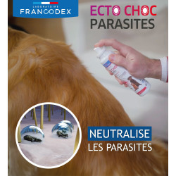 Francodex Ecto Choc Parasites 200 ml antiparasitaires pour chiens et chats Spray antiparasitaire