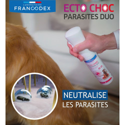 Francodex Ecto Choc Parasites duo 290 ml antiparasitic for dogs, cats and habitat Pest control diffuser for the home