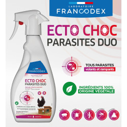 FR-174226 Francodex Ecto Choc Parasites duo 750 ml antiparasitario para aves de corral y gallineros Tratamiento