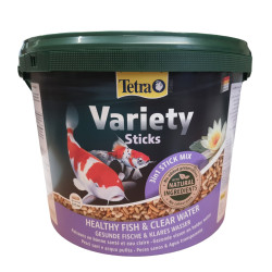 Tetra Variety Sticks 10 litri - 1,65 kg di cibo per pesci rossi, Koi e melanotteri ZO-137004 cibo per laghetti