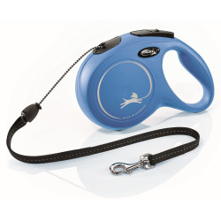 Trela Flexi Classic Cord M 8 m azul para cães até 20 kg ZO-464404BLE Laisse enrouleur chien
