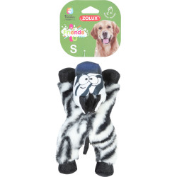 zolux Zebra Caleb S Klangspielzeug für Welpen und kleine Hunde ZO-480525 Plüschtier für Hunde