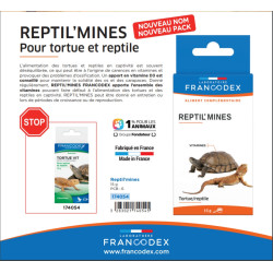 FR-174054 Francodex Reptil'mines 15 g vitamina para reptiles y tortugas Alimentos