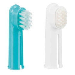 Conjunto de 2 escovas de dentes de 6 cm para cão ou gato TR-2550 Cuidados dentários para cães