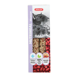 zolux Friandises 2 sticks premium arachide pour rat et souris, pour rongeur Snacks et complément