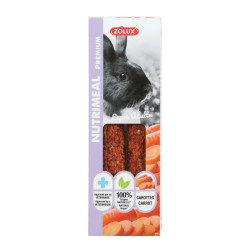 zolux 2 bastoncini di carota premium per conigli, per conigli ZO-209282 Snack e integratori