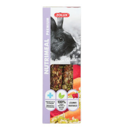 zolux 2 bastoncini di cibo vegetale premium per conigli adulti, per conigli ZO-209284 Snack e integratori