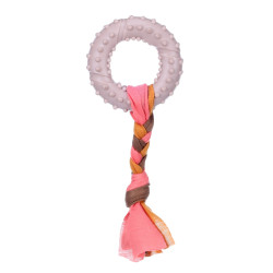 Flamingo Spielzeug Bunty Ring Taupe 17 x 7.3 x 2.1 cm für Welpen FL-523710 Kauspielzeug für Hunde
