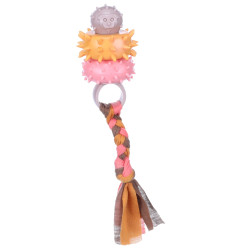 Flamingo Toy Bunty Ring Taupe ø 5.7 x 20 cm for Puppy Chew toys for dogs