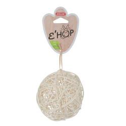 zolux EHOP palla giocattolo in rattan naturale ø 10 cm, per roditori ZO-205158 Giochi, giocattoli, attività