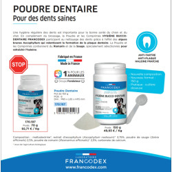 Francodex Dentifricio in polvere 70 g Per cani e gatti FR-170197 Cura dei denti per i cani