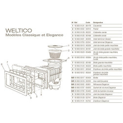 Capa Weltico grande skimmer REF 80545 SC-WEL-251-0005 tampa roscada do escumador