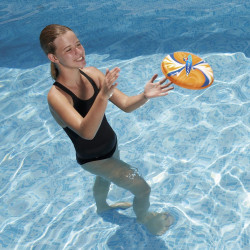 um disco voador neoprene 24 cm - cor azul para jogos de piscina BP-56370668-BLEU Jogos de água