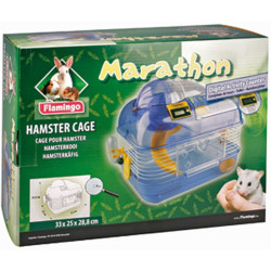 Flamingo Cage pour hamster Marathon, 33 x 25 x 29 cm, avec compte tours, pour rongeur. Cage