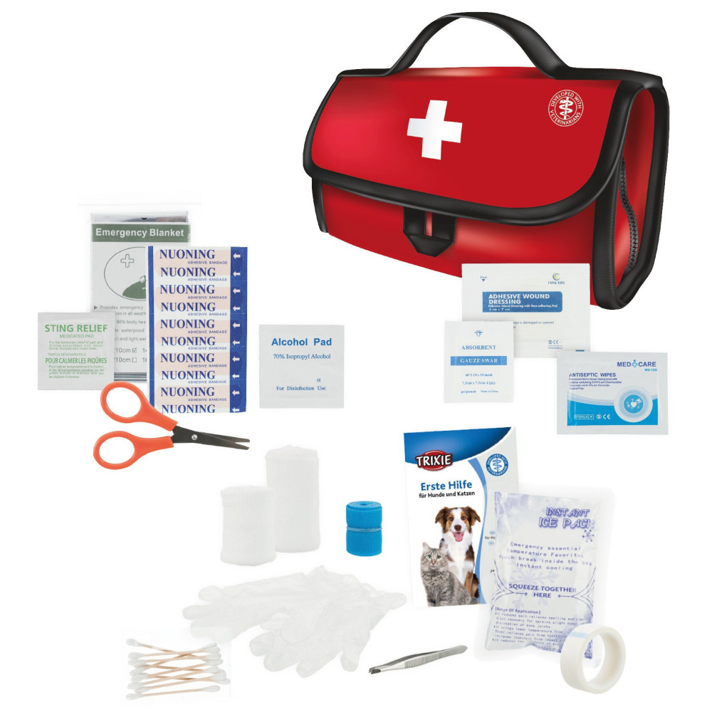 Kit de emergência - Kit de primeiros socorros Premium para cães e gatos TR-19455 Higiene e saúde dos cães