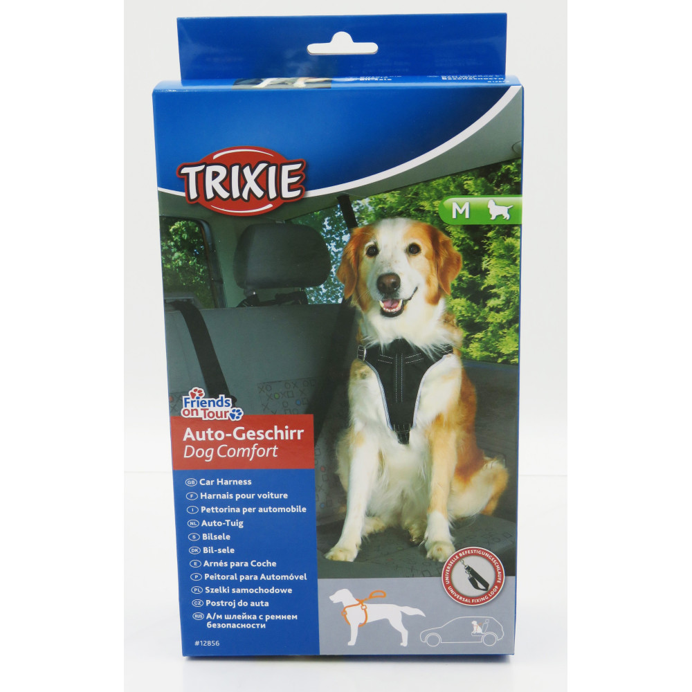 TR-12856 Trixie Arnés para el arnés del coche del perro de la comodidad del perro M Montaje del coche