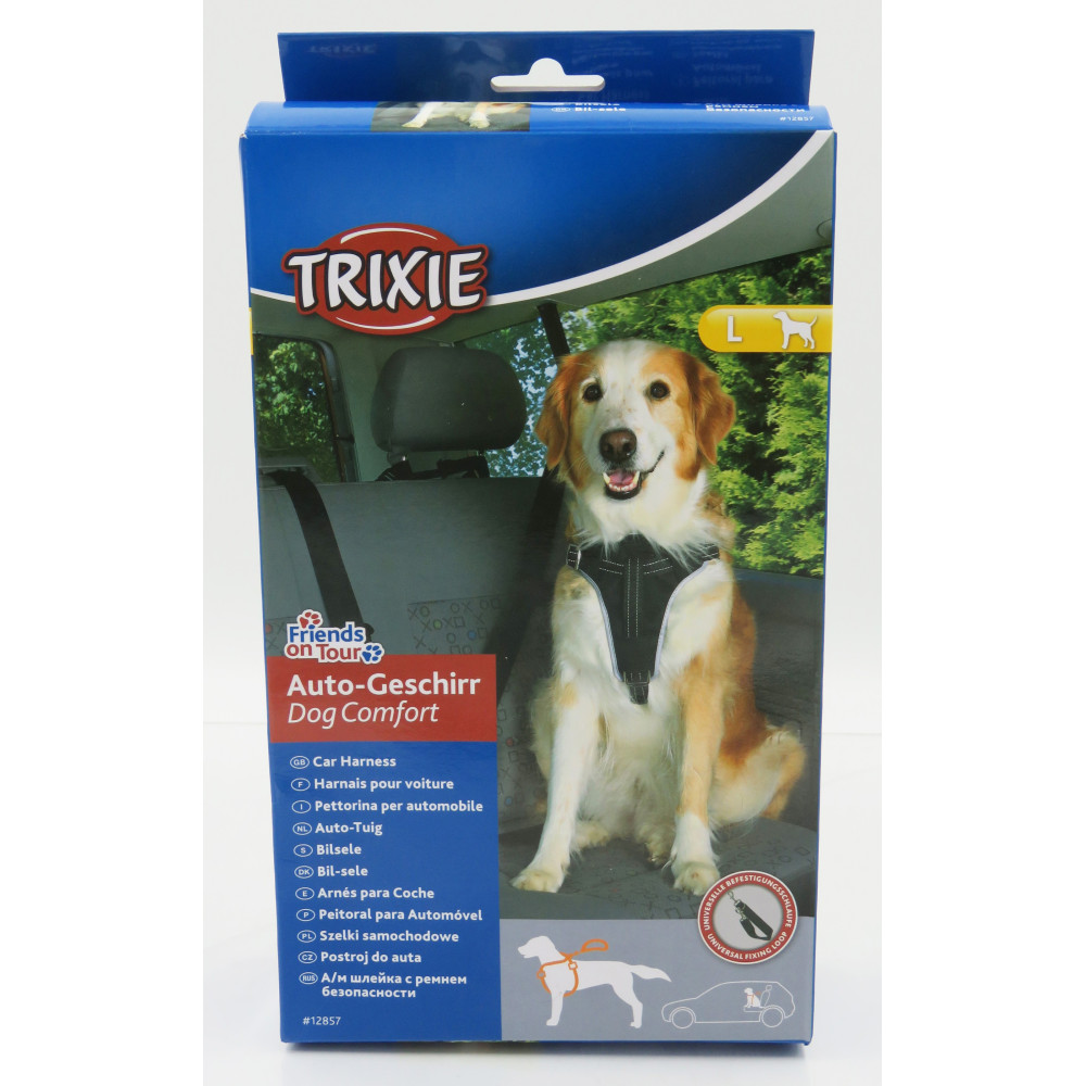 TR-12857 Trixie Arnés para perro Comfort L Car para perros Montaje del coche