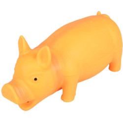 jouet en latex a couinement pour chien cochon fiona orange 22 cm FL-518840 Brinquedos de mastigar para cães