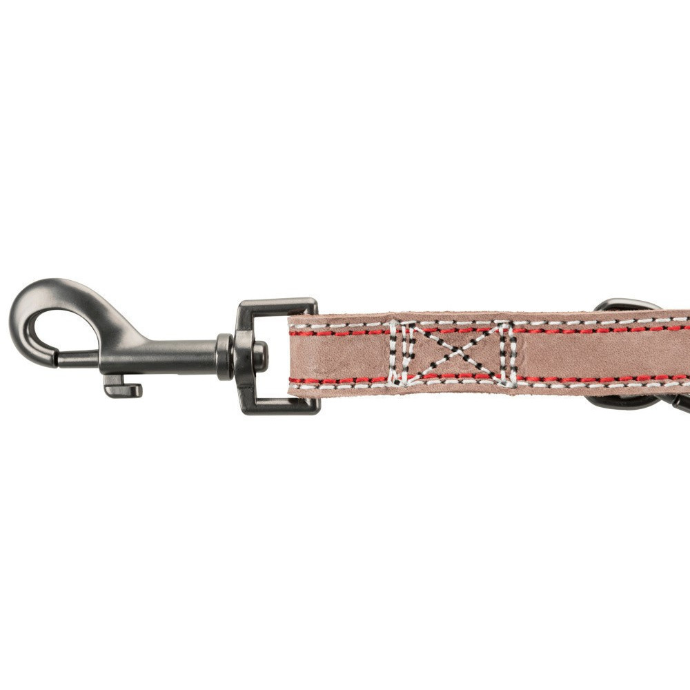 Trixie 2 M leather leash. size S-M adjustable. for dogs, cappuccino colour. dog leash