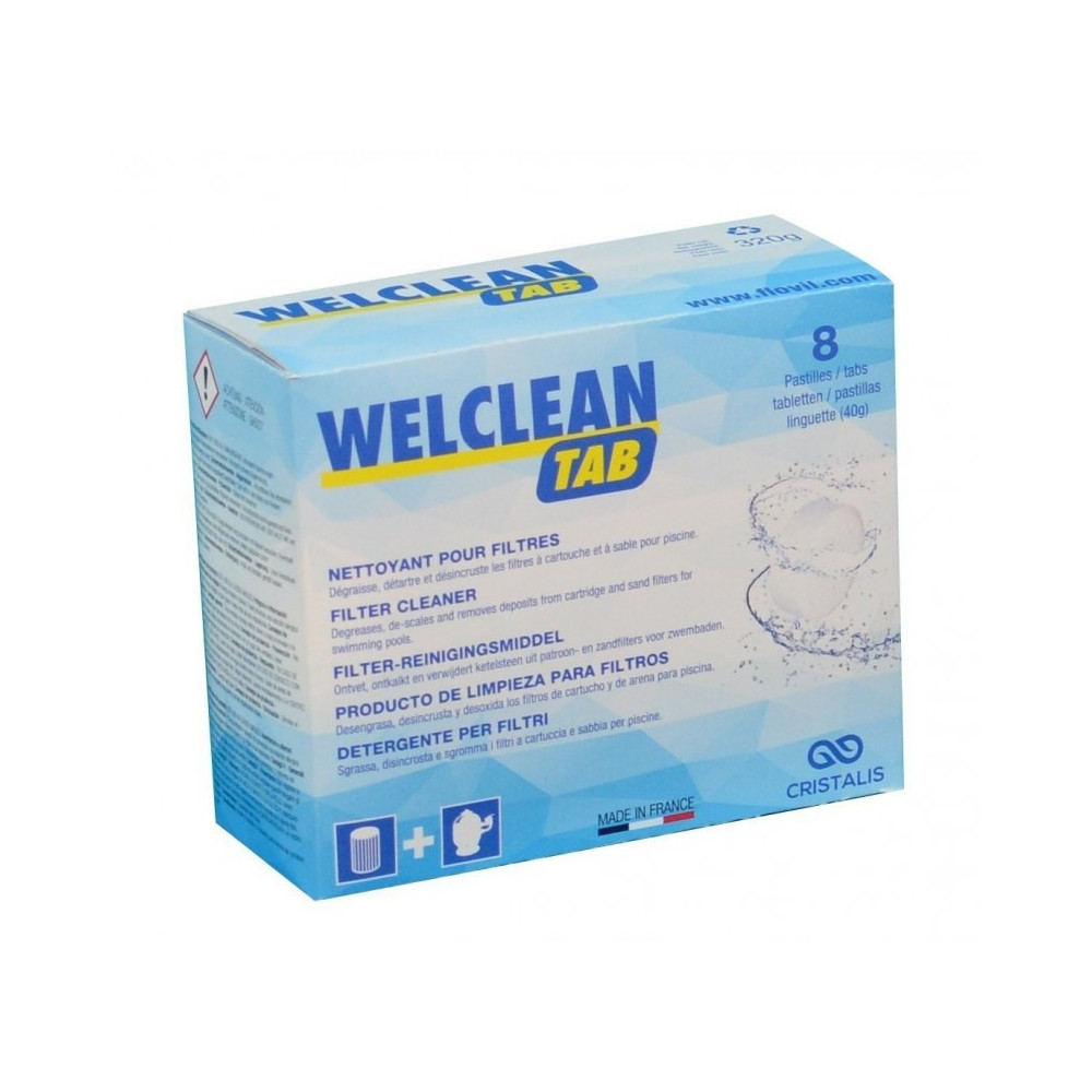 ACIS WELCLEAN TAB, Cleaner, degreaser and descaler for swimming pool filters Filter cleaner