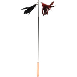 Flamingo Pet Products Yula telescopic fishing rod from 57 cm to 90 cm. for cats Cannes à pêche et plumes