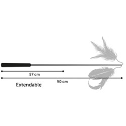 Vara de pesca telescópica Yula de 57 cm a 90 cm. para gatos FL-560771 Varas e penas de pesca