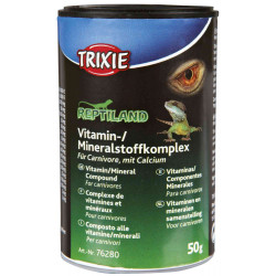 vitamines et minéraux pour les reptiles carnivores, 50 g. TR-76280 Alimentação