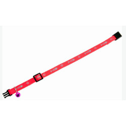 Collier réglable de 20 à 35 cm. motif poisson + clochette. couleur rose pour chat FL-1031346 Flamingo