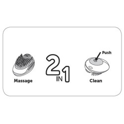 Flamingo Pet Products 2 in 1 Shampoo und Massagebürste FL-518088 Accessoires für Bad und Dusche