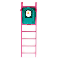 FL-100318 Flamingo Espejo de juguete, bolas, escalera de 20 cm. para pájaros. Juguetes