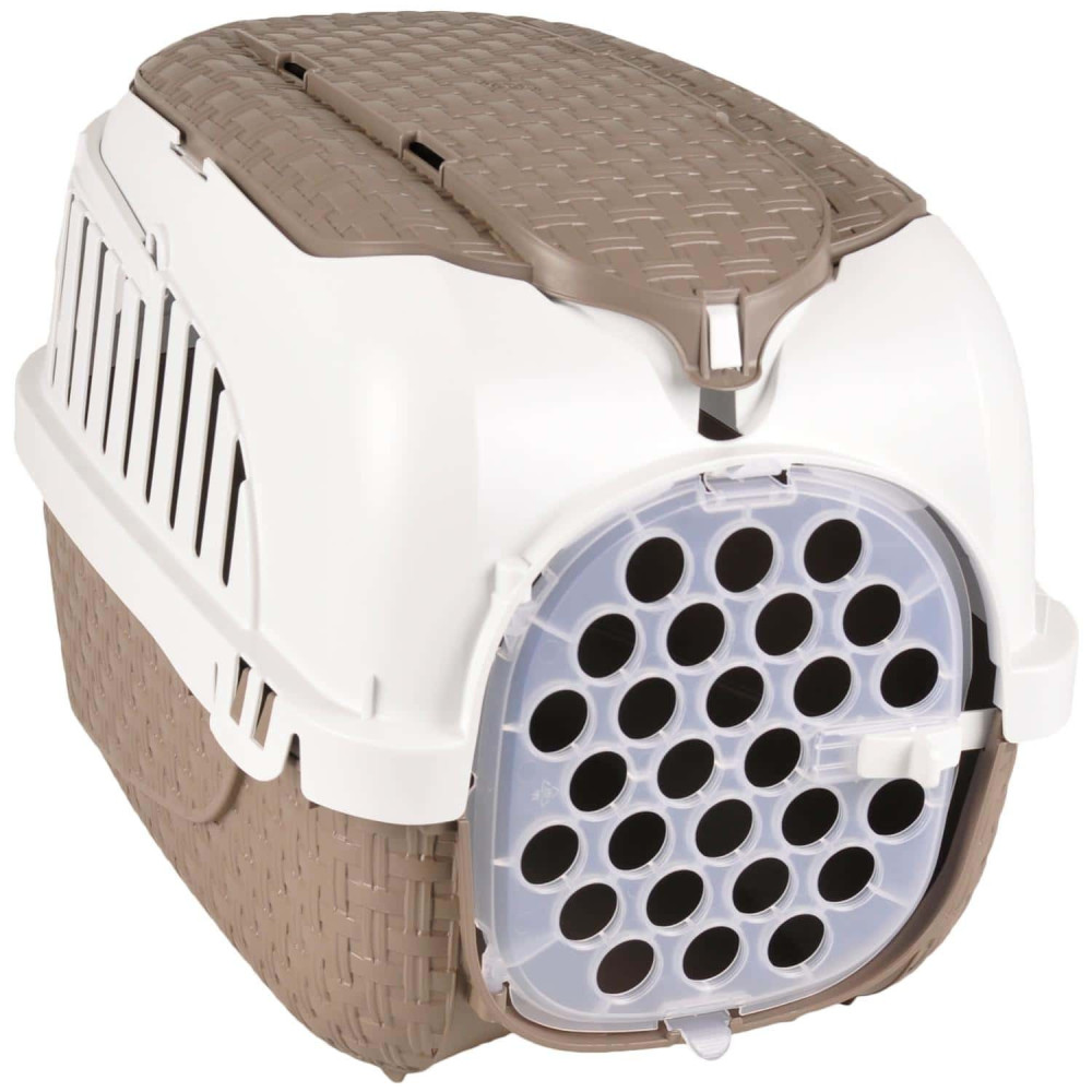 Bama Transport cage, Taupe tower. size XS. 33 X 52 X 34 cm. for small dogs or cats Transport cage