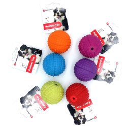 1 Rubber bal ø 5,5 cm voor honden willekeurige kleur Flamingo Pet Products FL-517938 Hondenballen