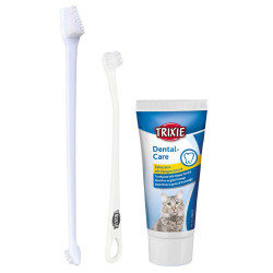 TR-25620 Trixie Set higiene dental sabor gato queso Cuidado de la belleza