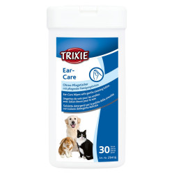 Trixie 30 Lingettes de soin pour les oreilles pour animaux Soins des oreilles pour chien